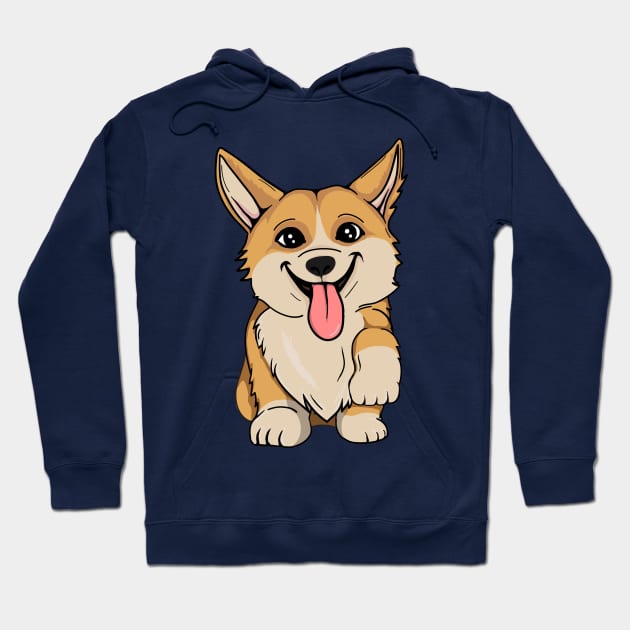 Cute Corgi T-shirt Hoodie by Filik